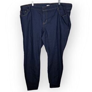 Old Navy Super Skinny Mid Rise Plus Size Dark Wash Ankle Jeans size 22 Plus